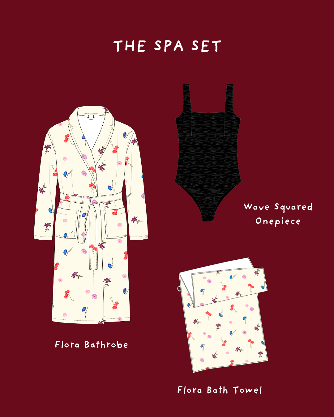 The Spa Set - Onepiece, Robe & Towel