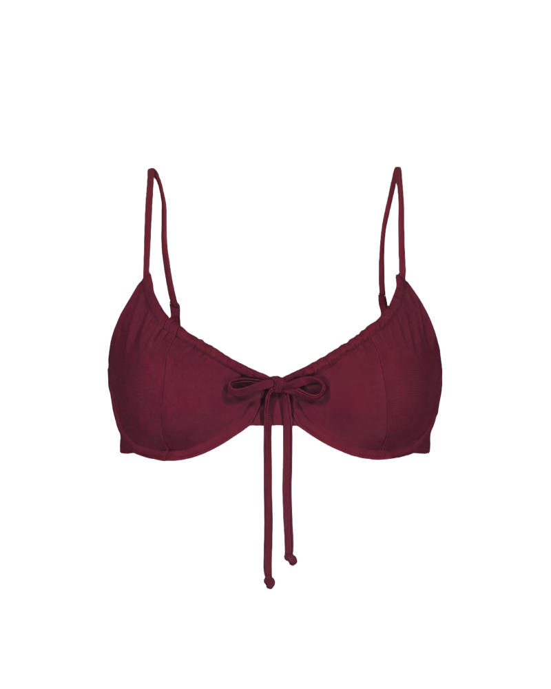 Bordeaux Drawstring Top