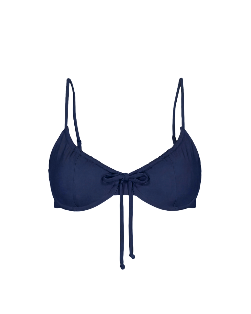 Indigo Drawstring Top