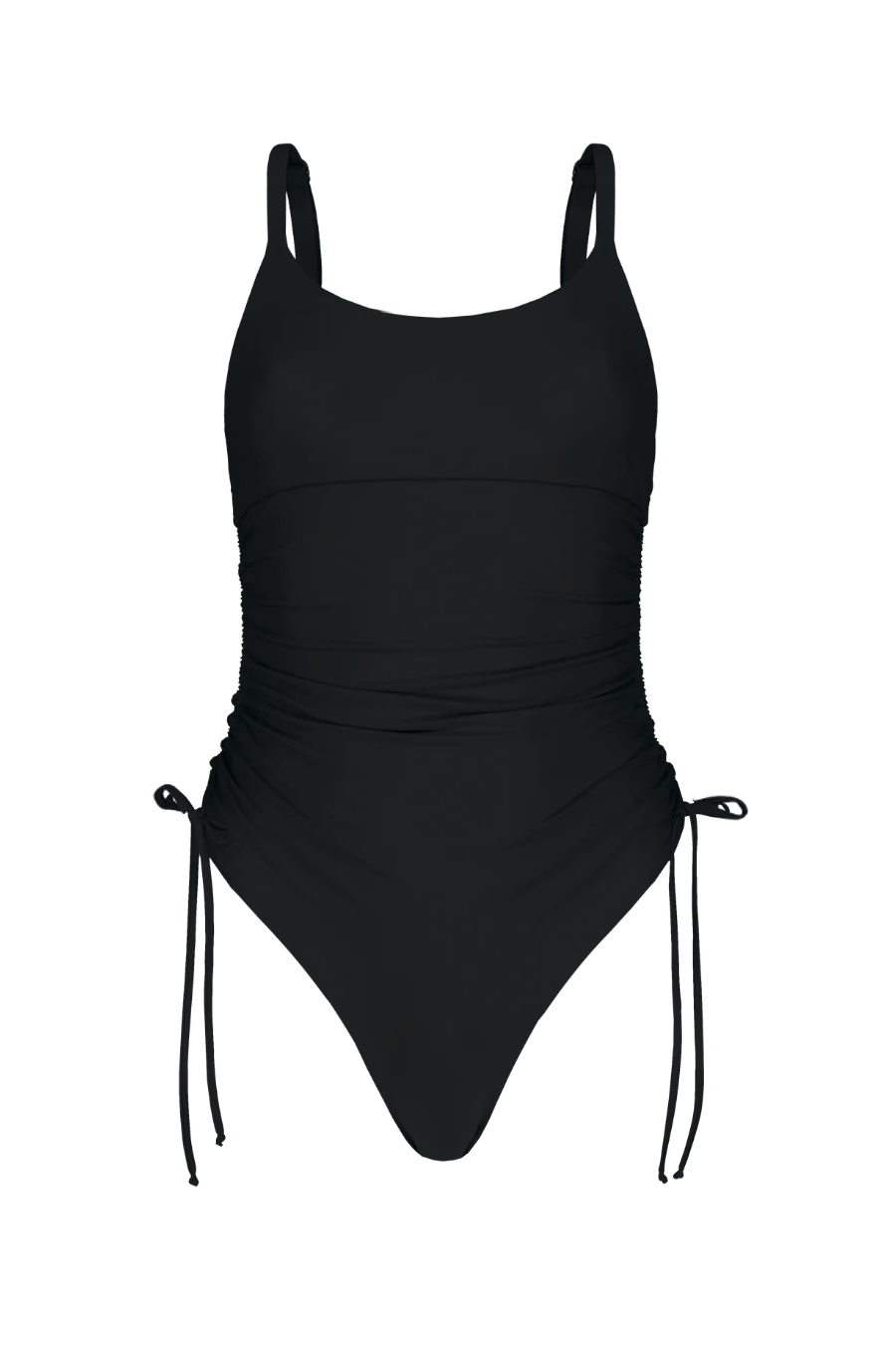 Black SoftFeel Ruched Onepiece