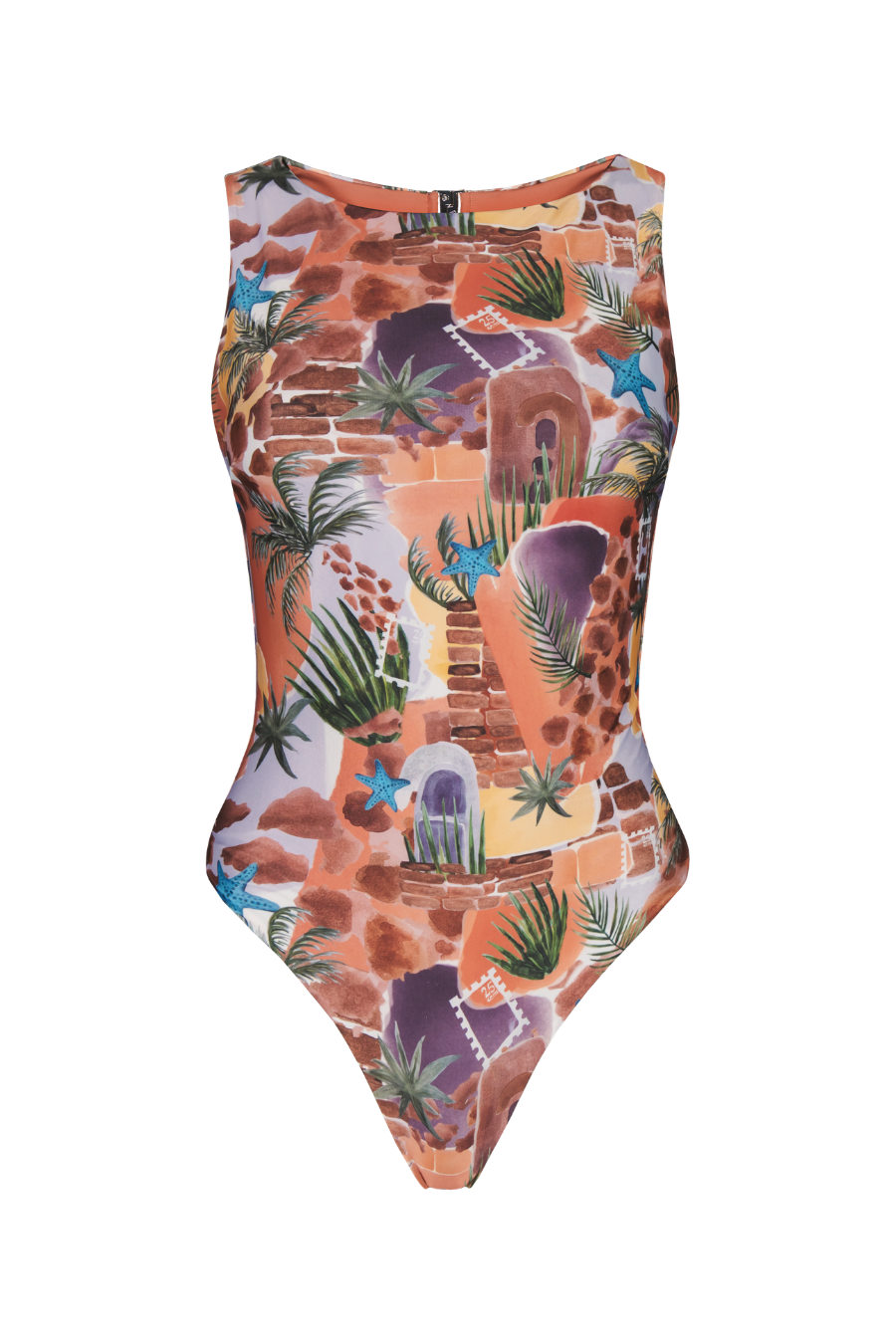 【試着のみ】lill swimwear ワンピース水着 XSFWO02J2 クリンクル 配色 ワンピース 水着
