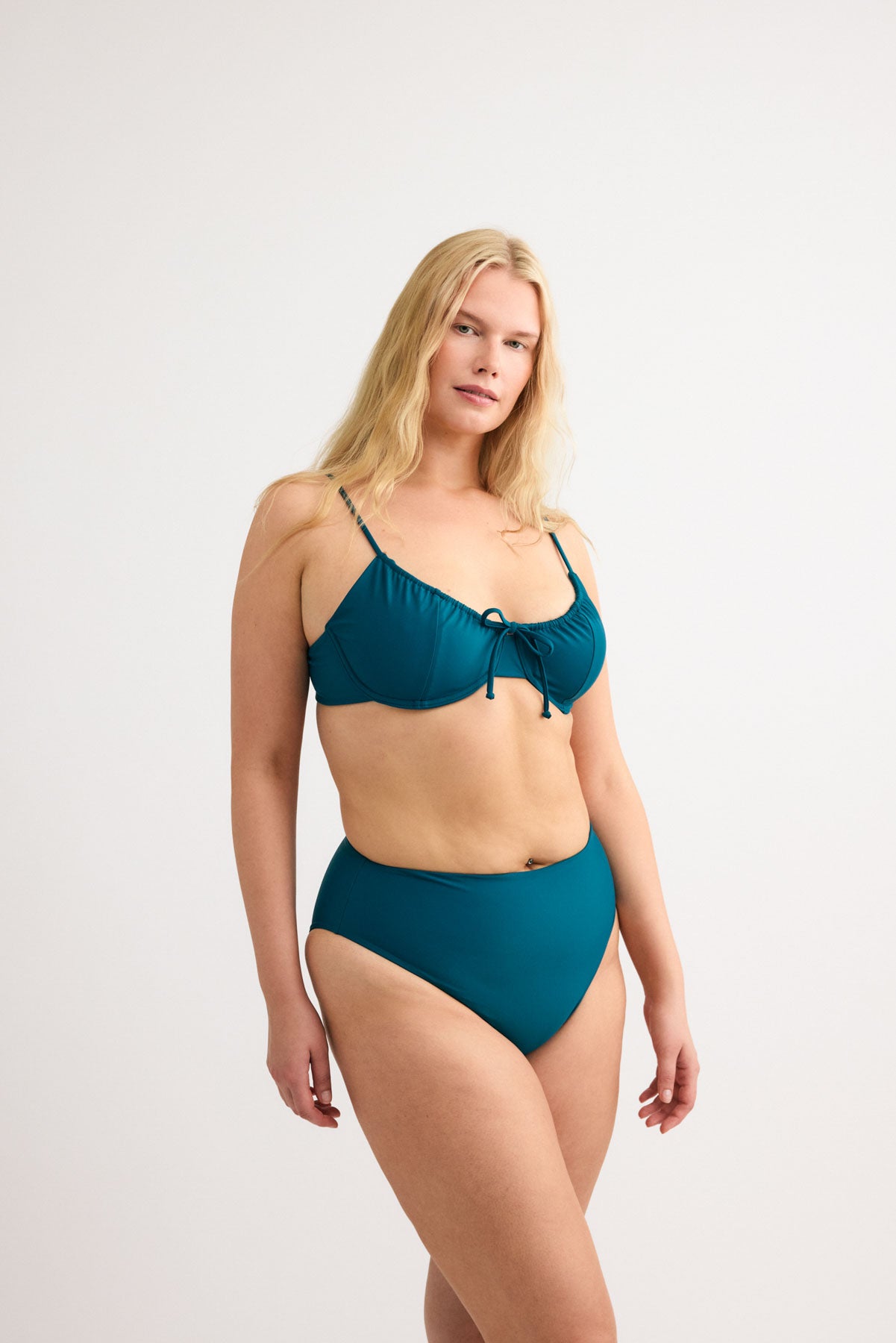 Teal High-Leg Bottoms