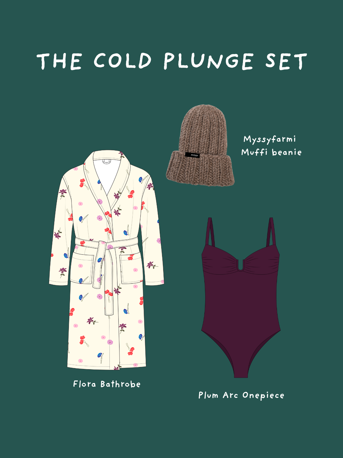 The Cold Plunge Set - Onepiece, Robe & Beanie