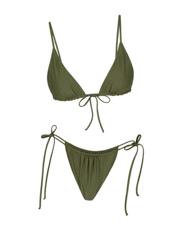 Olive Triangle Bikini Set