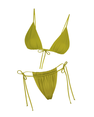 Lime Triangle Bikini Set