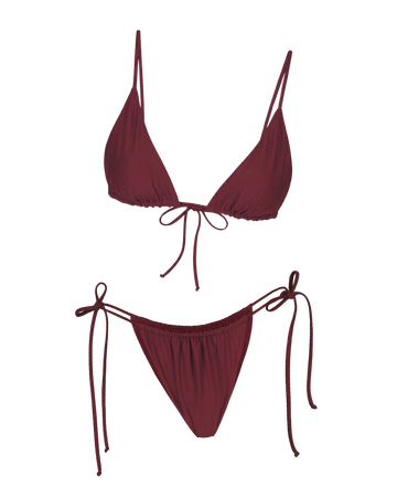 Bordeaux Triangle Bikini Set