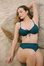 Teal High-Leg Bottoms