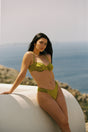 Lime Gathered Top