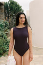 Plum Boatneck Onepiece