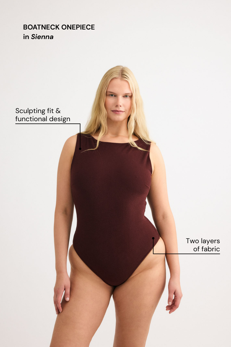 Indigo Boatneck Onepiece
