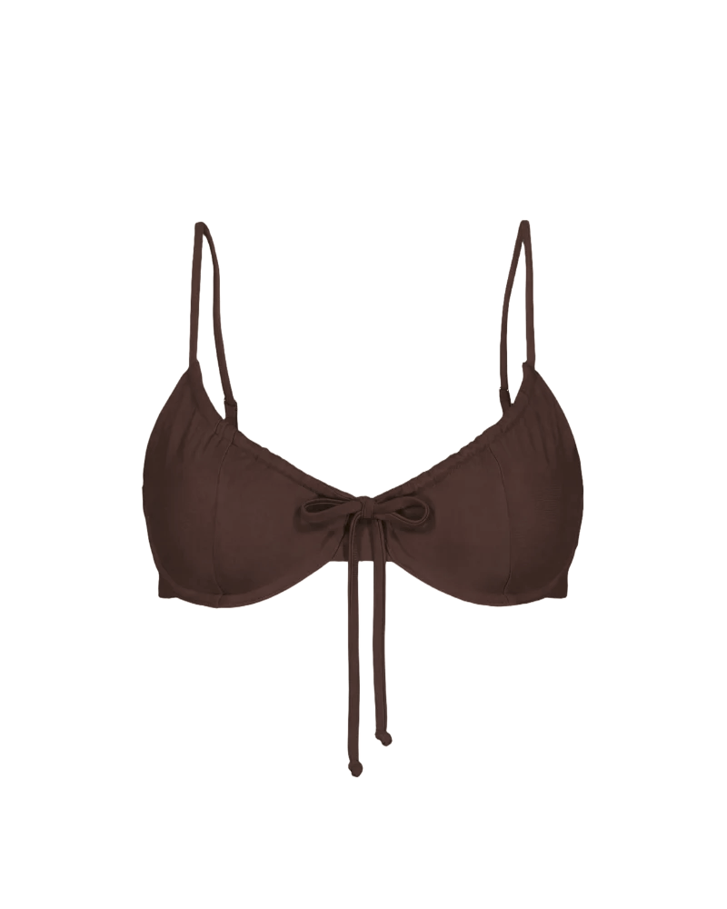 Cocoa Drawstring Top