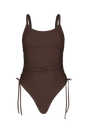 Cocoa Ruched Onepiece