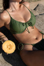 Olive Drawstring Top