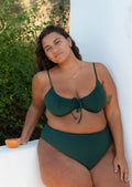 Moss Drawstring Top