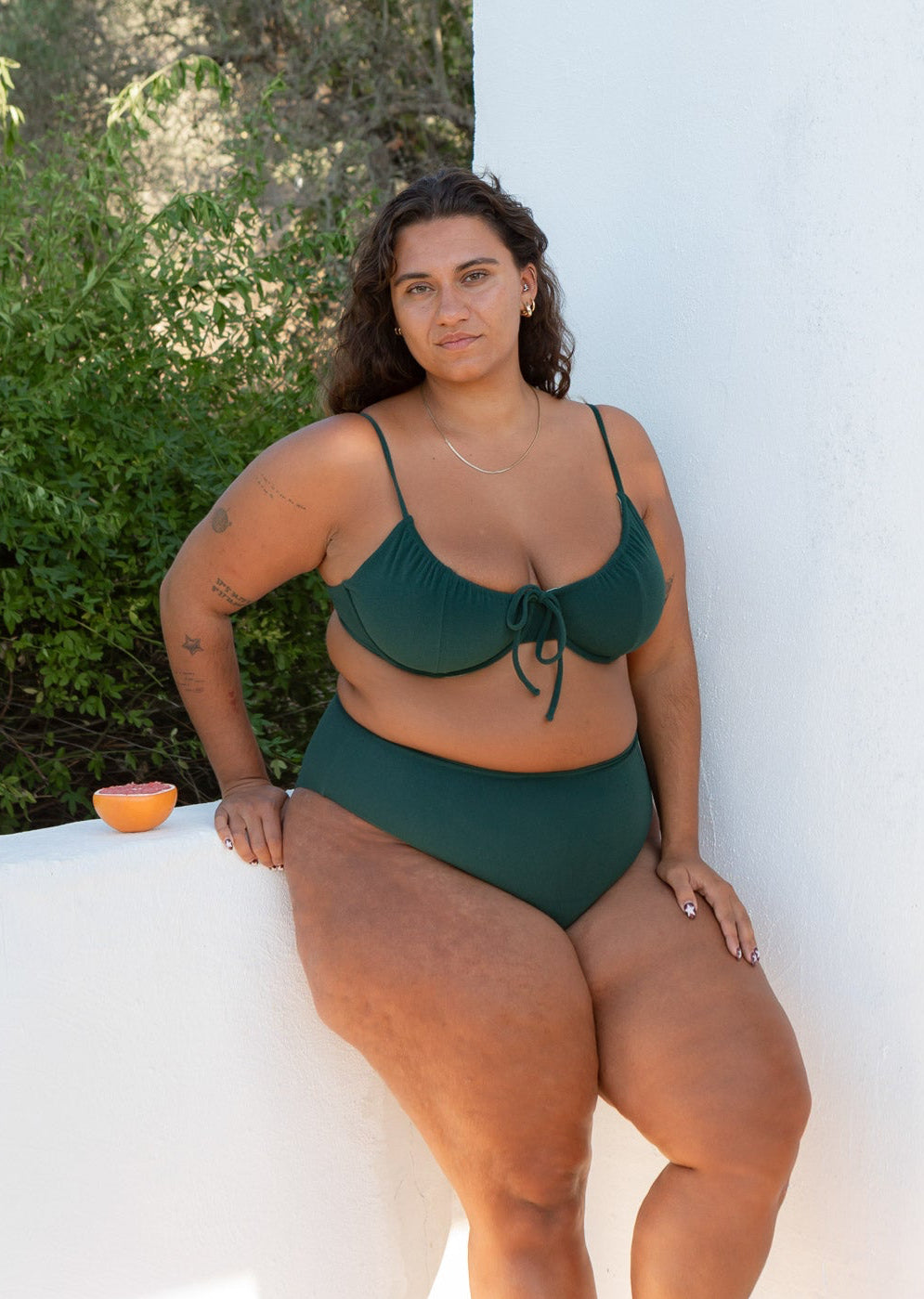 Moss Drawstring Top