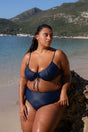 Indigo Drawstring Top