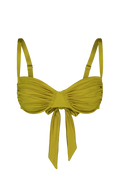 Lime Gathered Top
