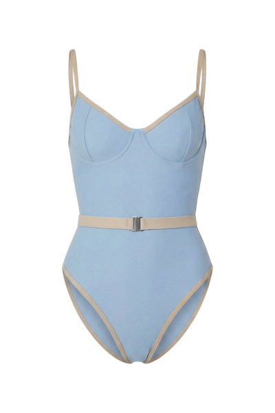 Blue Underwire One-Piece - Linda Onepiece Bleu | Lilja the Label