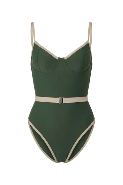 Green Underwire One-Piece - Linda Onepiece Vert | Lilja the Label