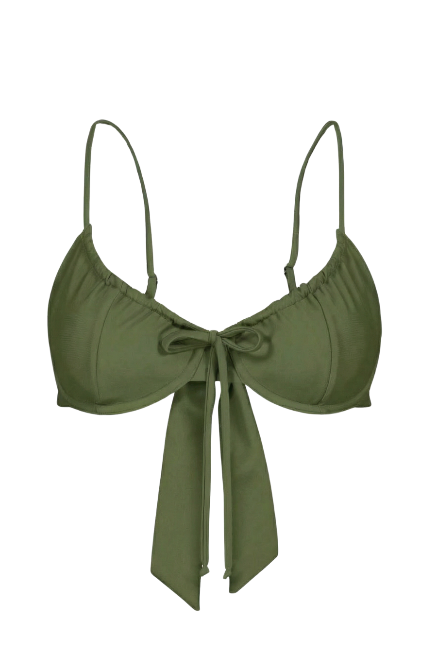 Olive Drawstring Top