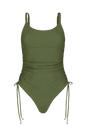 Olive Ruched Onepiece