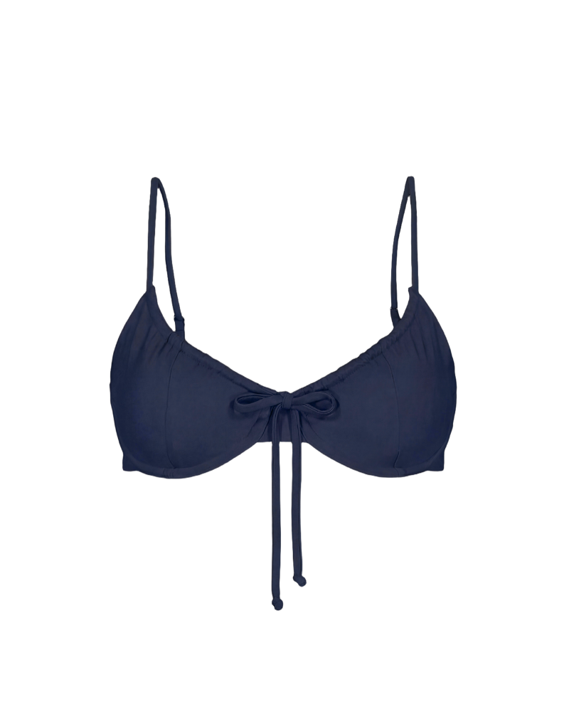 Indigo Drawstring Top