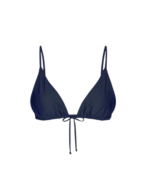 Indigo Tri Top | Dark blue triangle bikini top – Lilja the Label